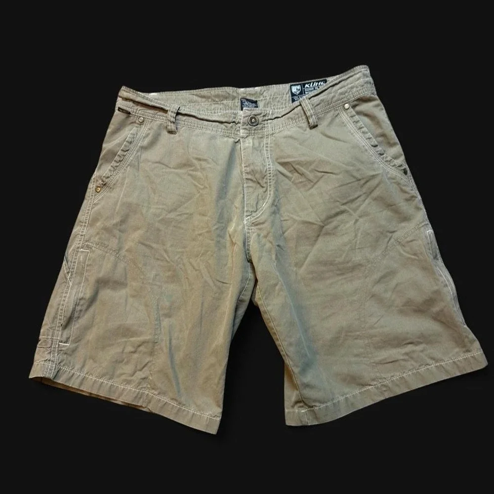Kuhl Ramblr Shorts Men size 34 Brown Hiking Cargo Pockets Outdoors Trekking